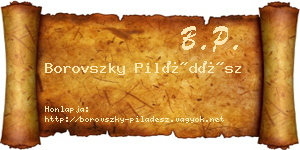 Borovszky Piládész névjegykártya